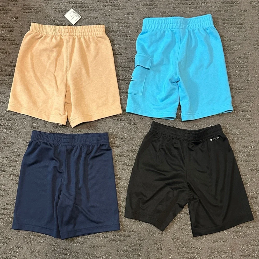 Nike Boys Shorts Size 6 Dri-FIT Club Fleece Lot of 4 Athletic Casual Swoosh Logo